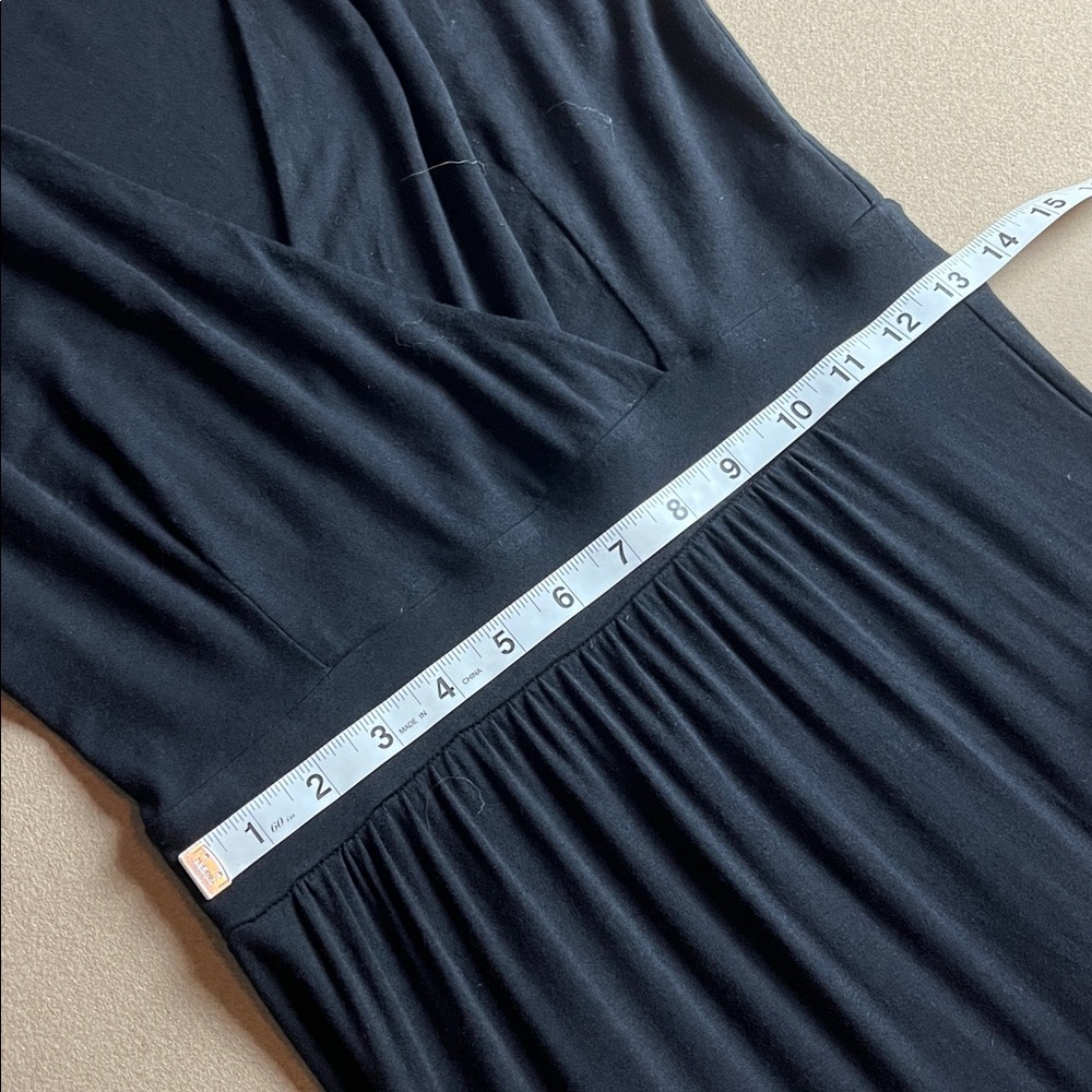 Boden Black Nicole Jersey V-Neck Tiered Midi Dress Size 4R - Picture 7 of 10